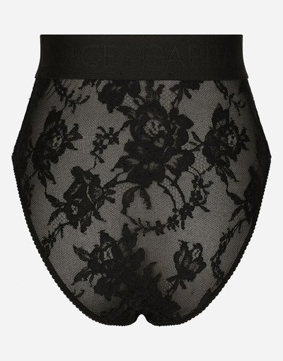 Dolce & Gabbana High-waisted lace briefs with branded elastic outlook