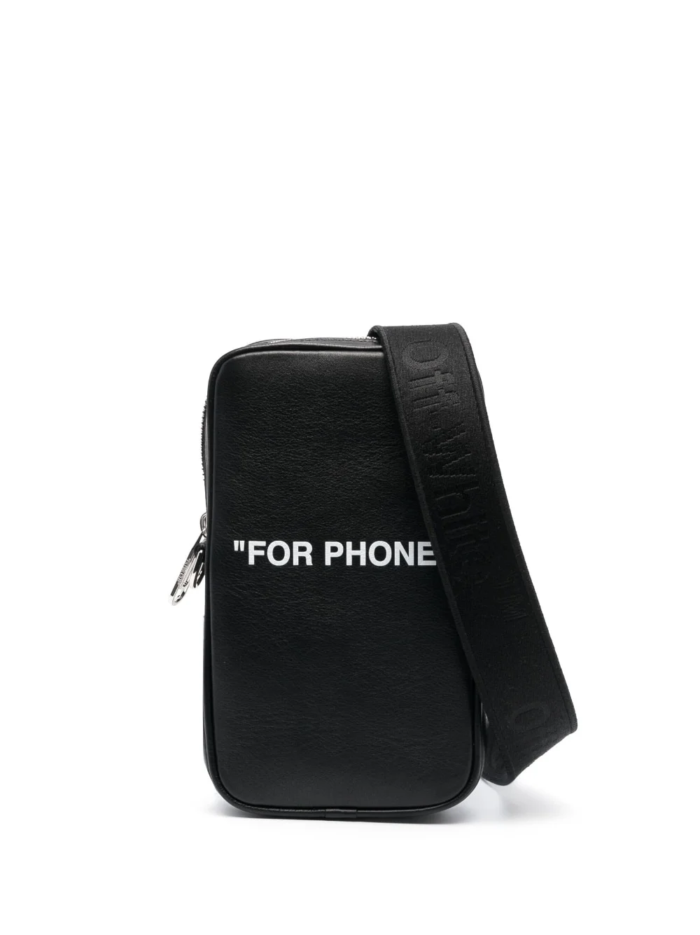 slogan-print messenger bag - 1