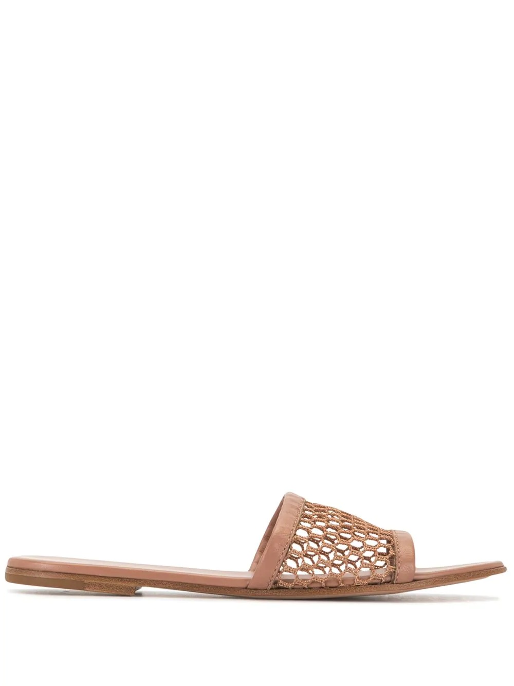 slip-on leather sandals - 1