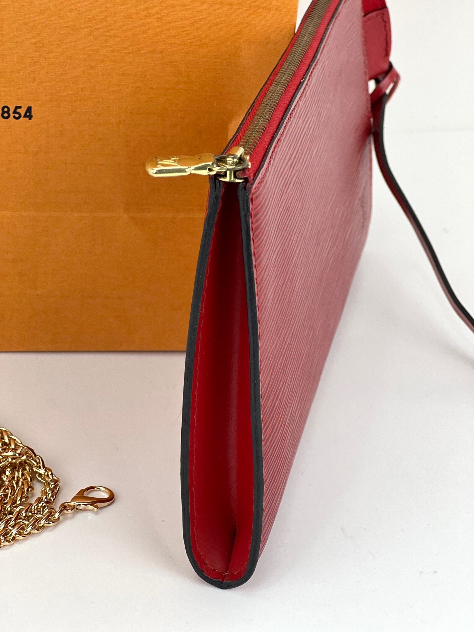 Louis Vuitton Handbag Epi 24 Pochette Accessories Red Leather Crossbody Bag Preowned - 3