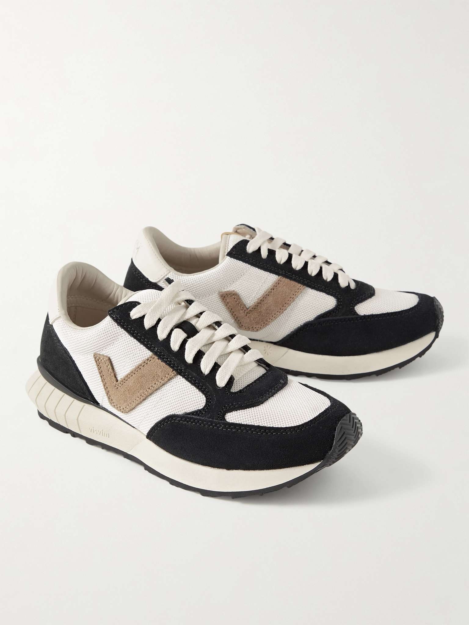 Dunand Suede and Leather-Trimmed Mesh Sneakers - 4