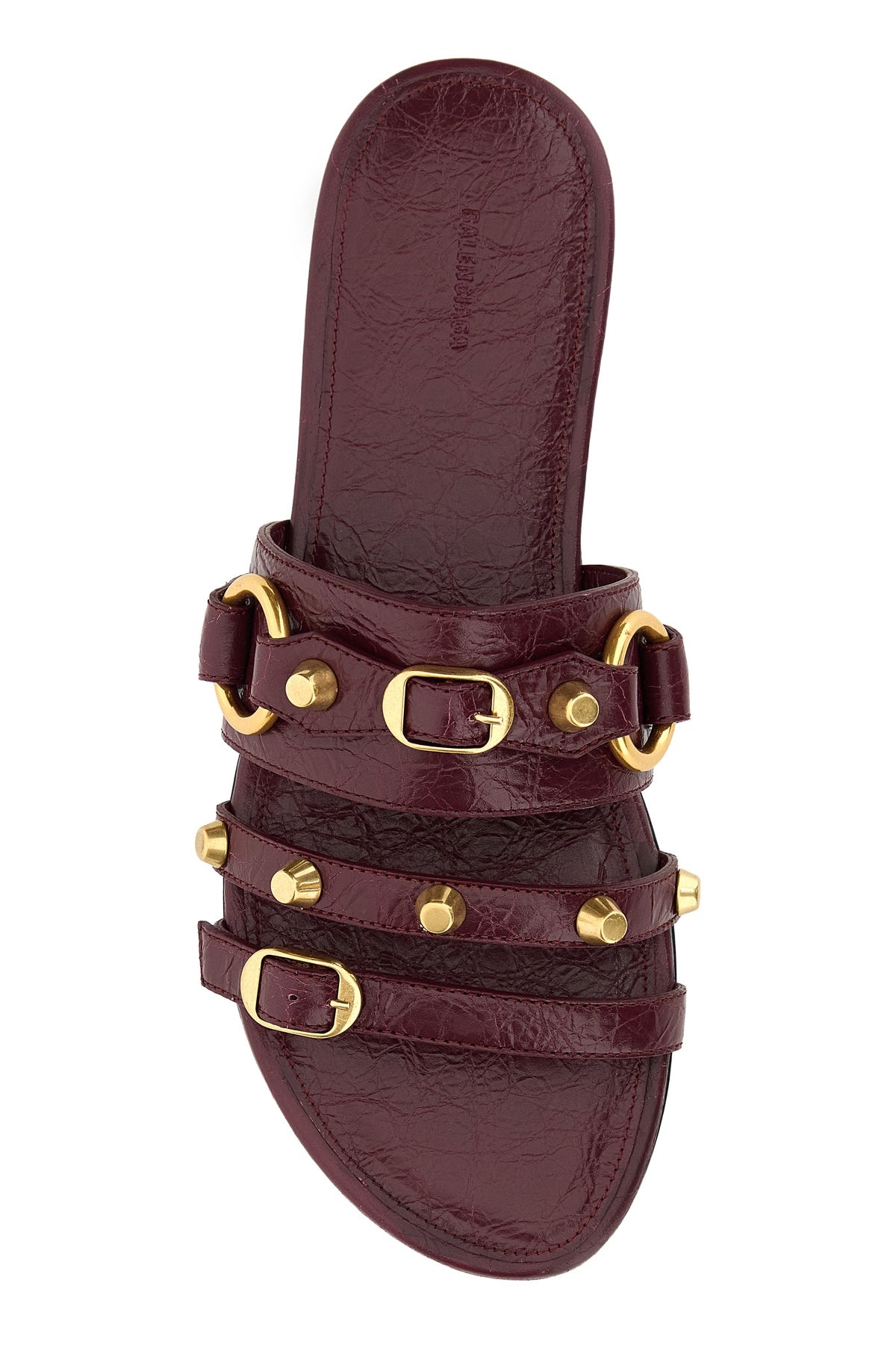 Grape leather City slippers - 4