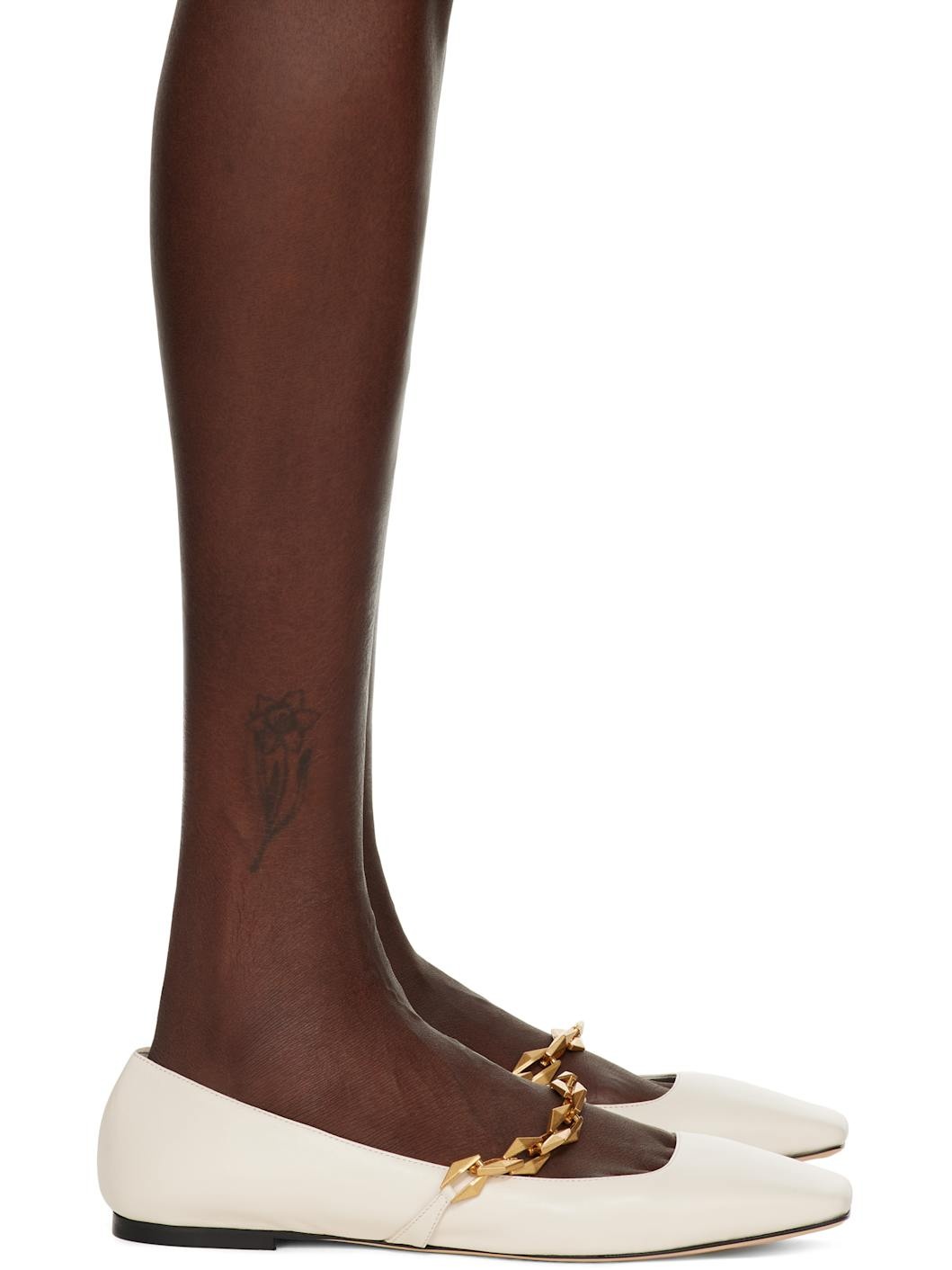 White Diamond Tilda Ballerina Flats - 1