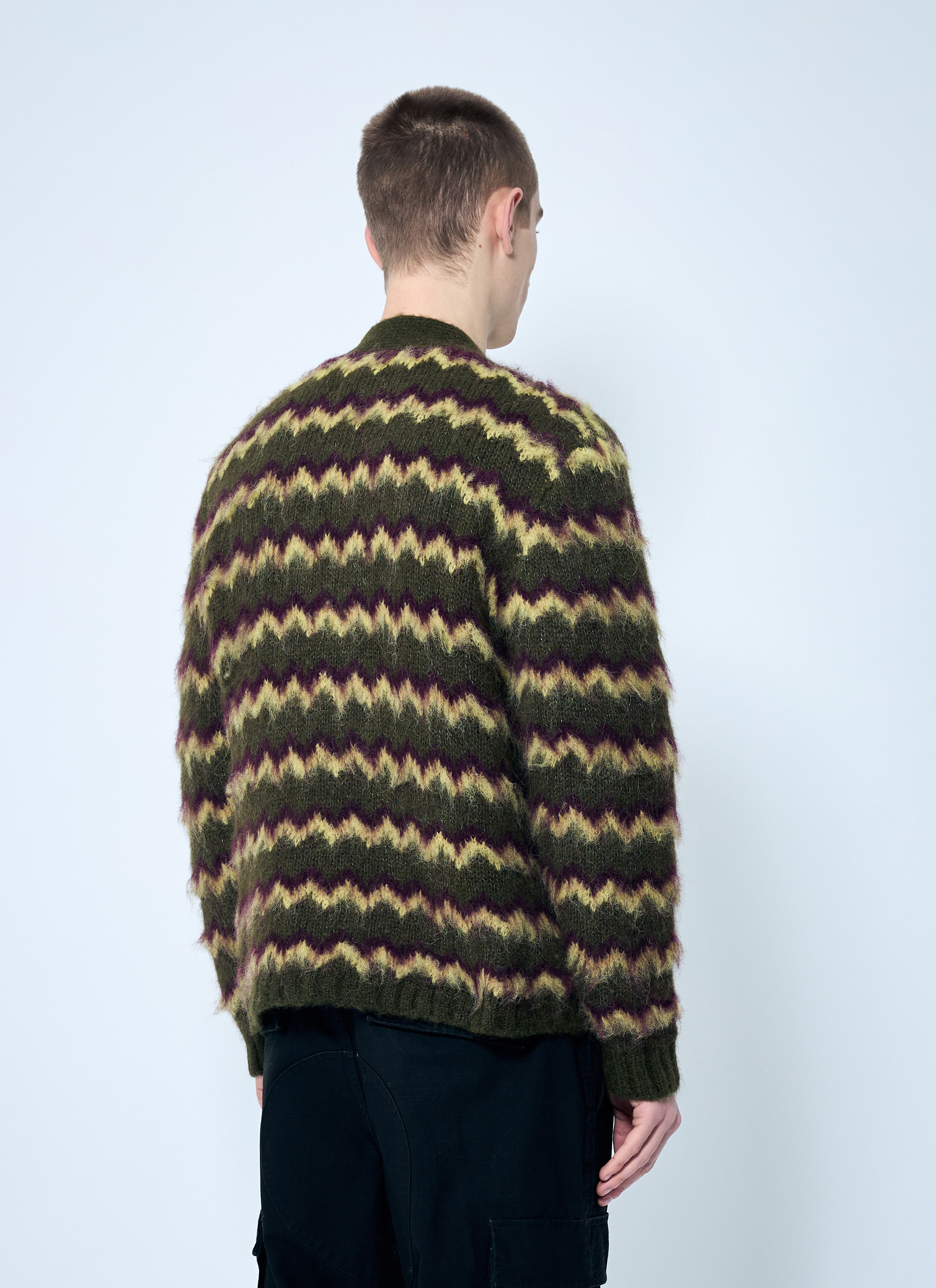 Zig Zag Striped Cardigan - 4