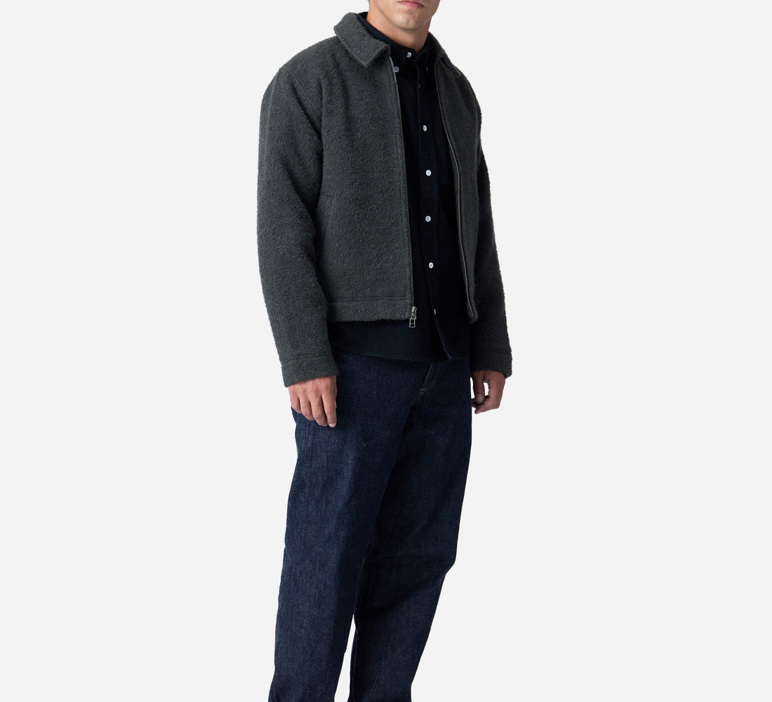 Club Jacket - Charcoal Boucle - 4