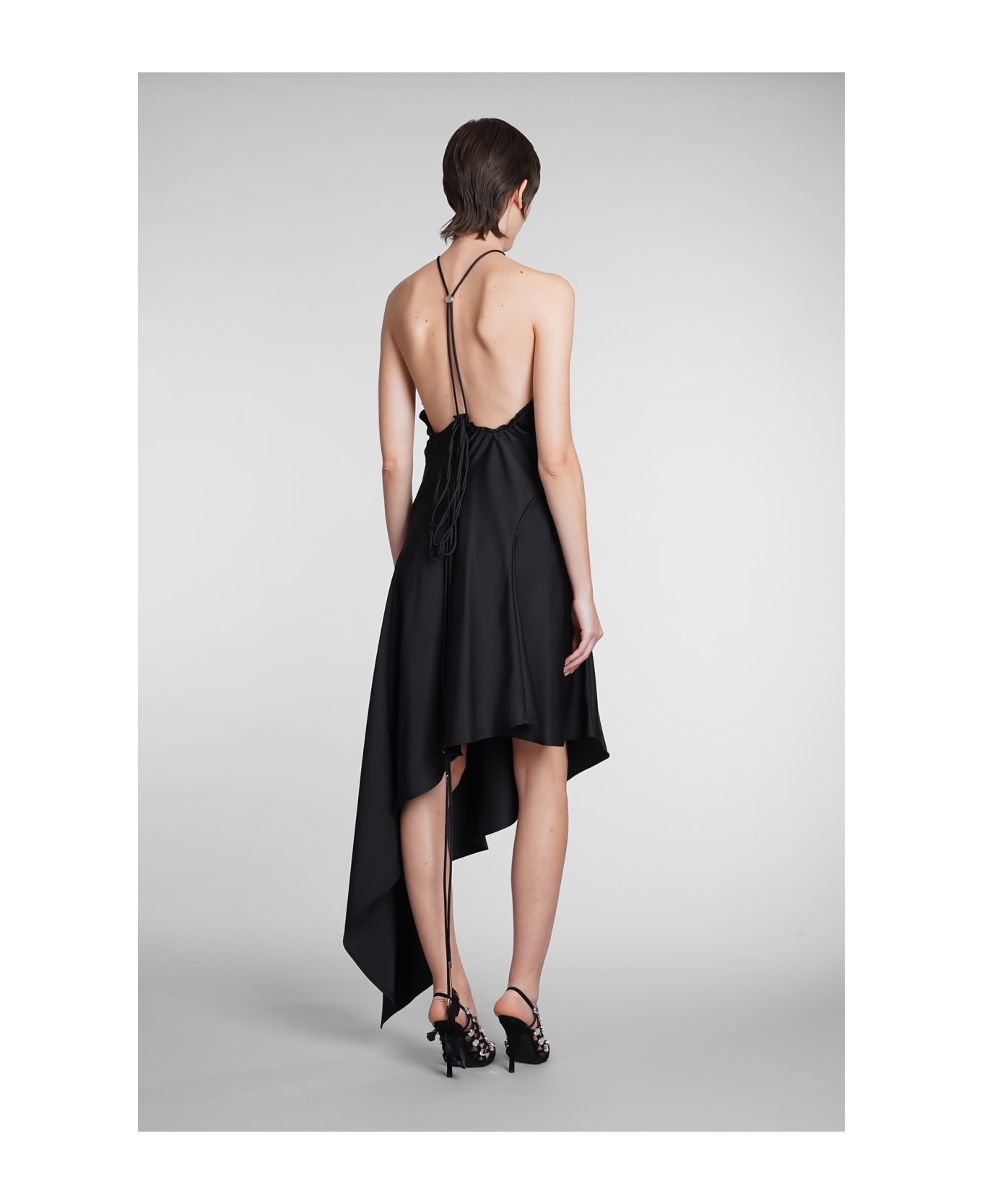 Dress In Black Satin - 3