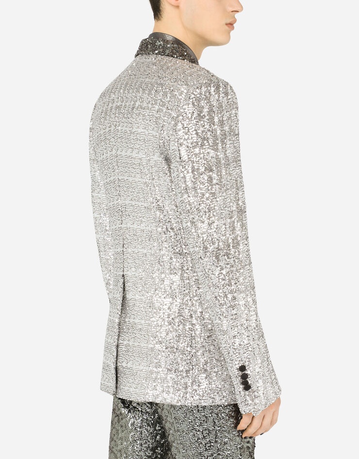 Double-breasted sequined Sicilia-fit jacket - 5