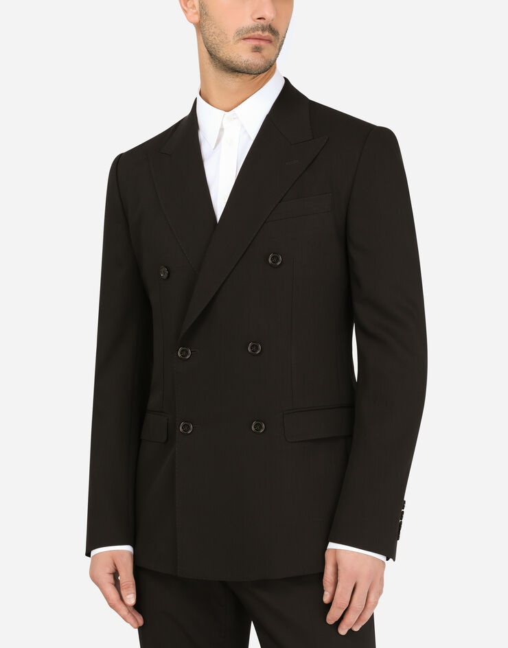 Double-breasted virgin wool Taormina jacket - 4