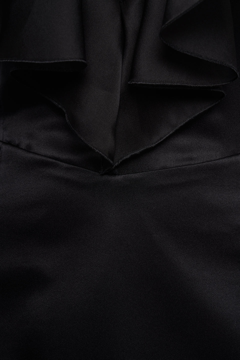 SILK SATIN AND ORGANZA DRESS WITH VOLANT - 3
