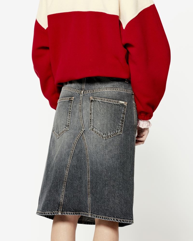 FIALI DENIM MIDI SKIRT - 5