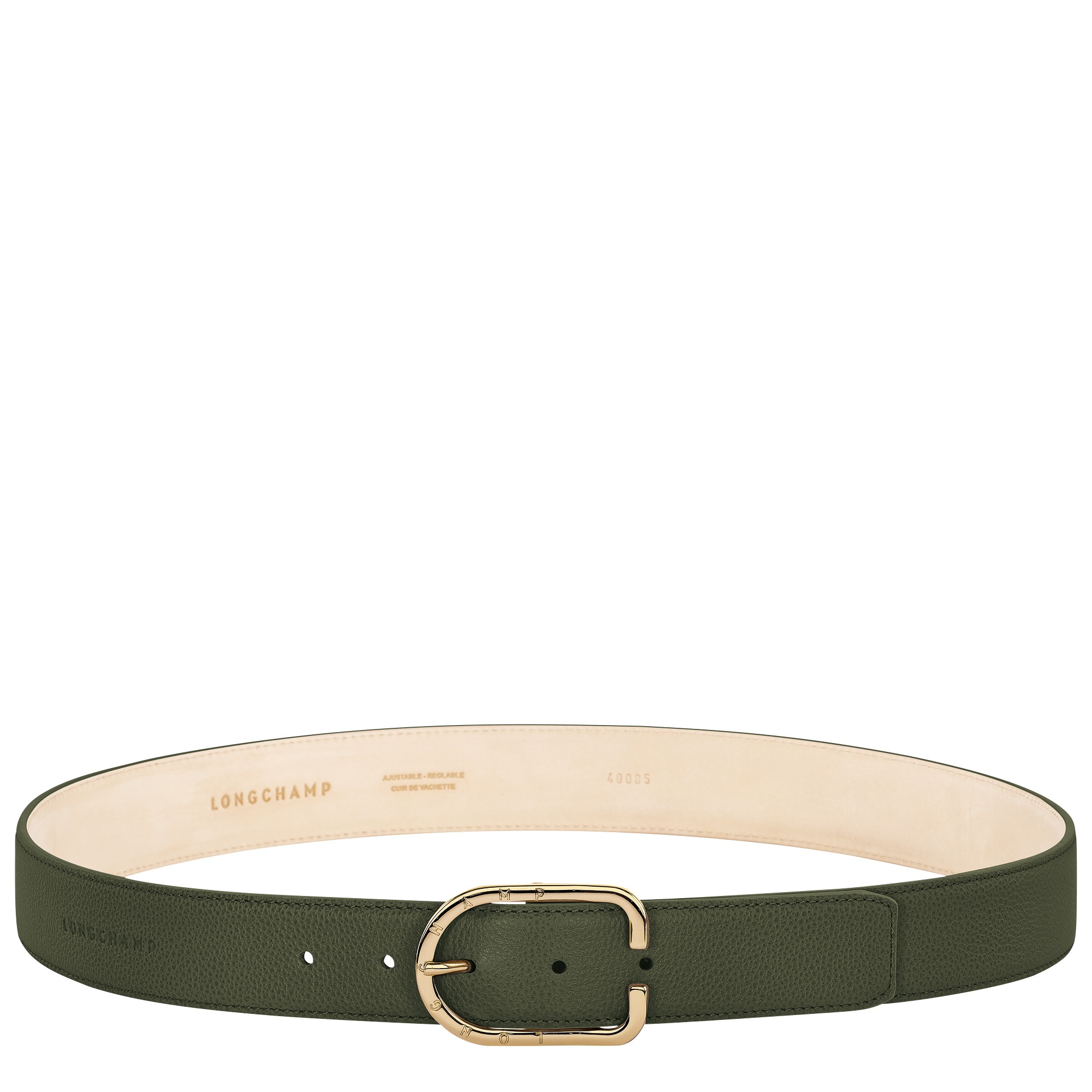 Le Foulonné Ladies' belt Khaki - Leather - 1