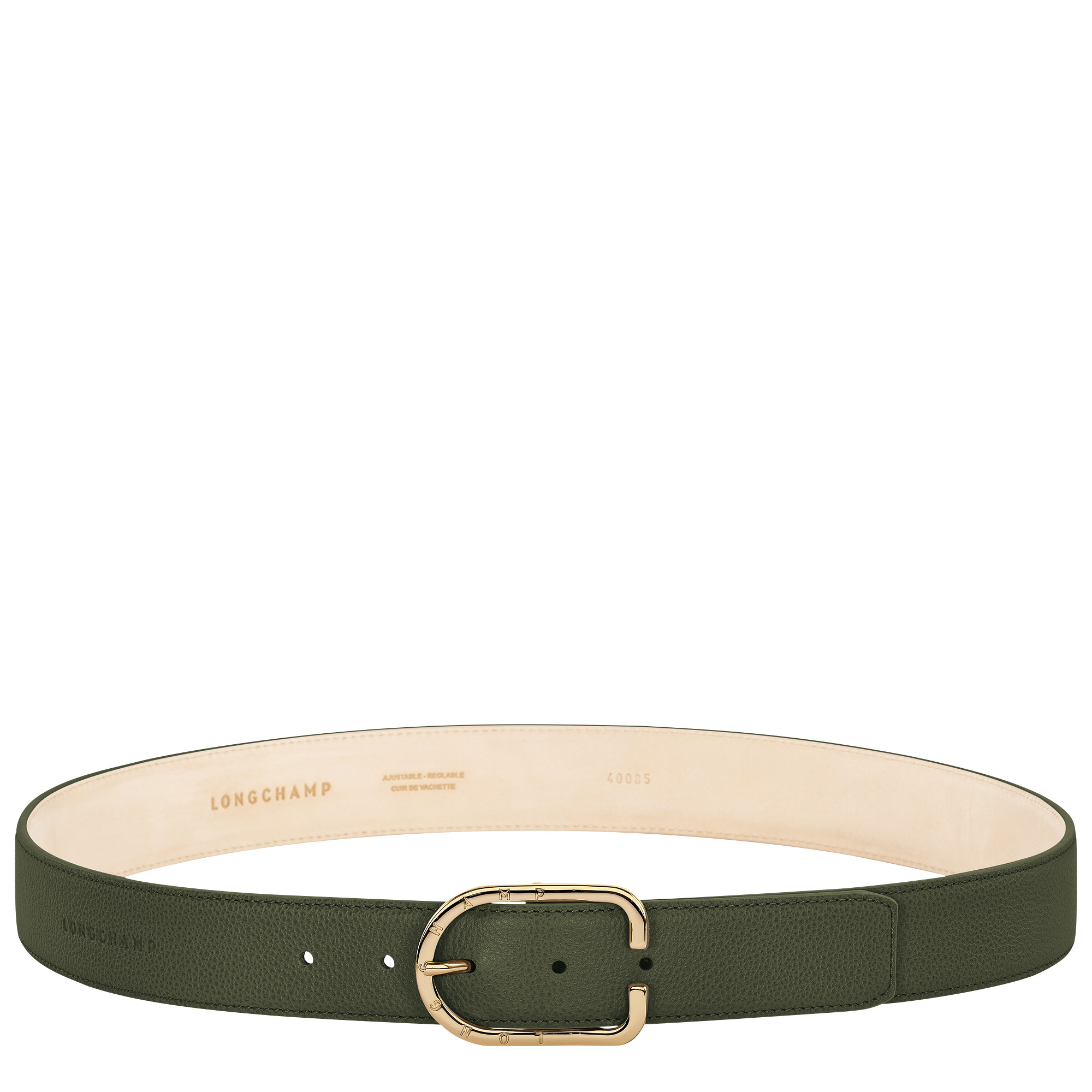 Le Foulonné Ladies' belt Khaki - Leather - 1
