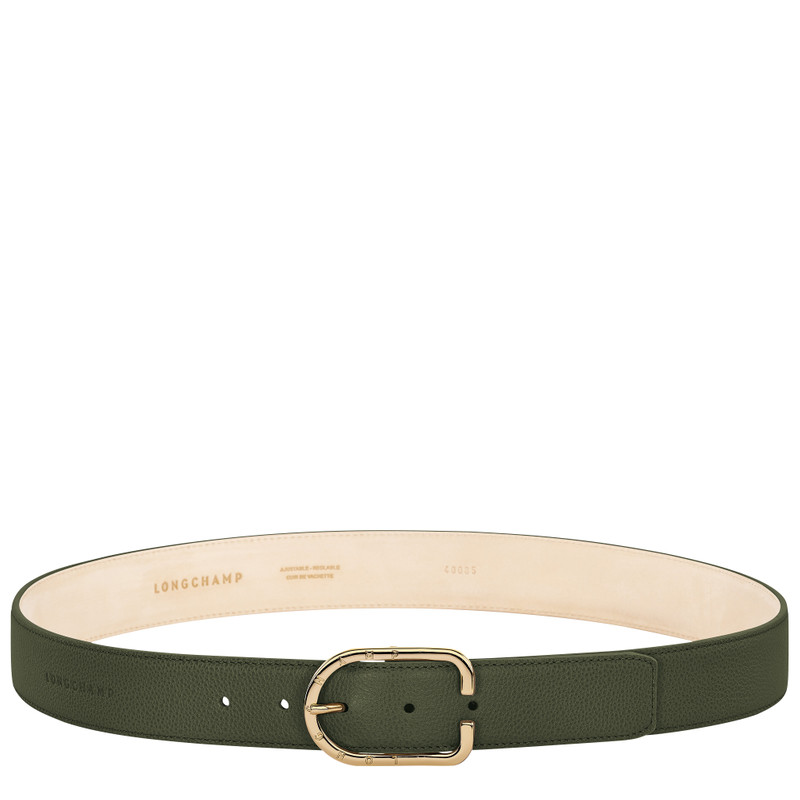 Le Foulonné Ladies' belt Khaki - Leather 1