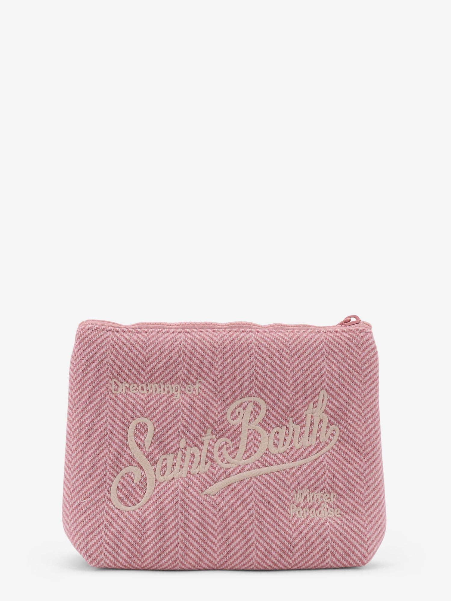 MC2 SAINT BARTH - Mc2 Saint Barth Aline Wool Clutch With Herringbone Motif - 2