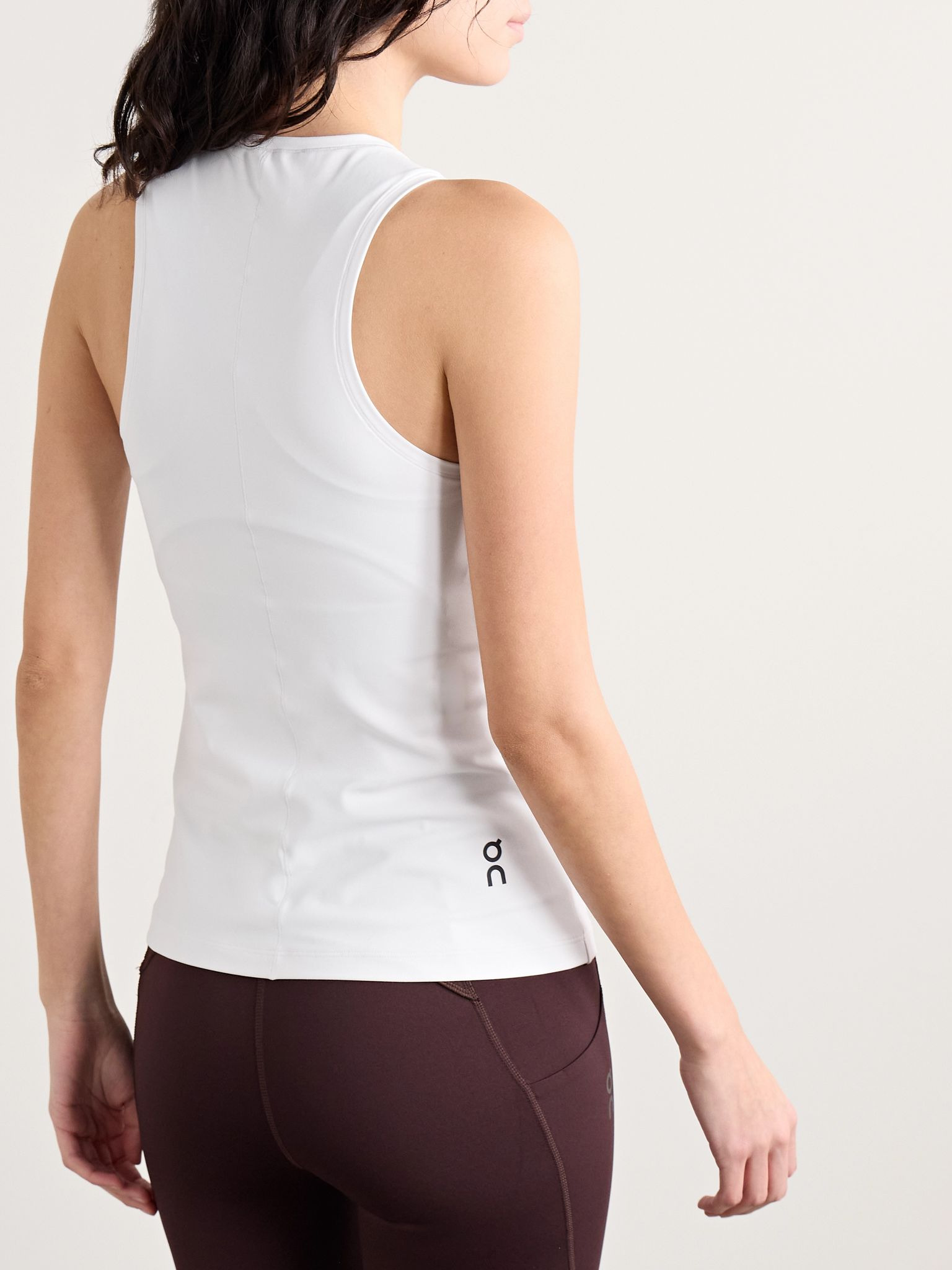 Studio stretch recycled-jersey tank White - 3