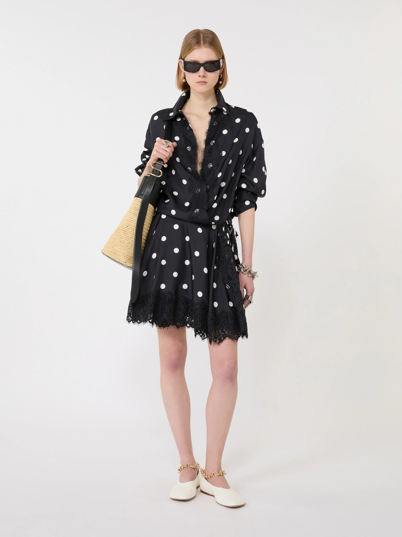 Sportmax BOSSO Lace-detail short dress - BLACK outlook
