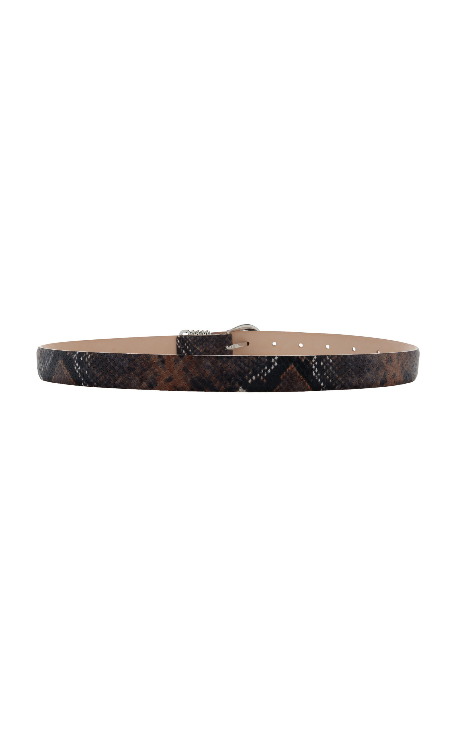 Hollyhock Snake-Effect Leather Belt python - 3