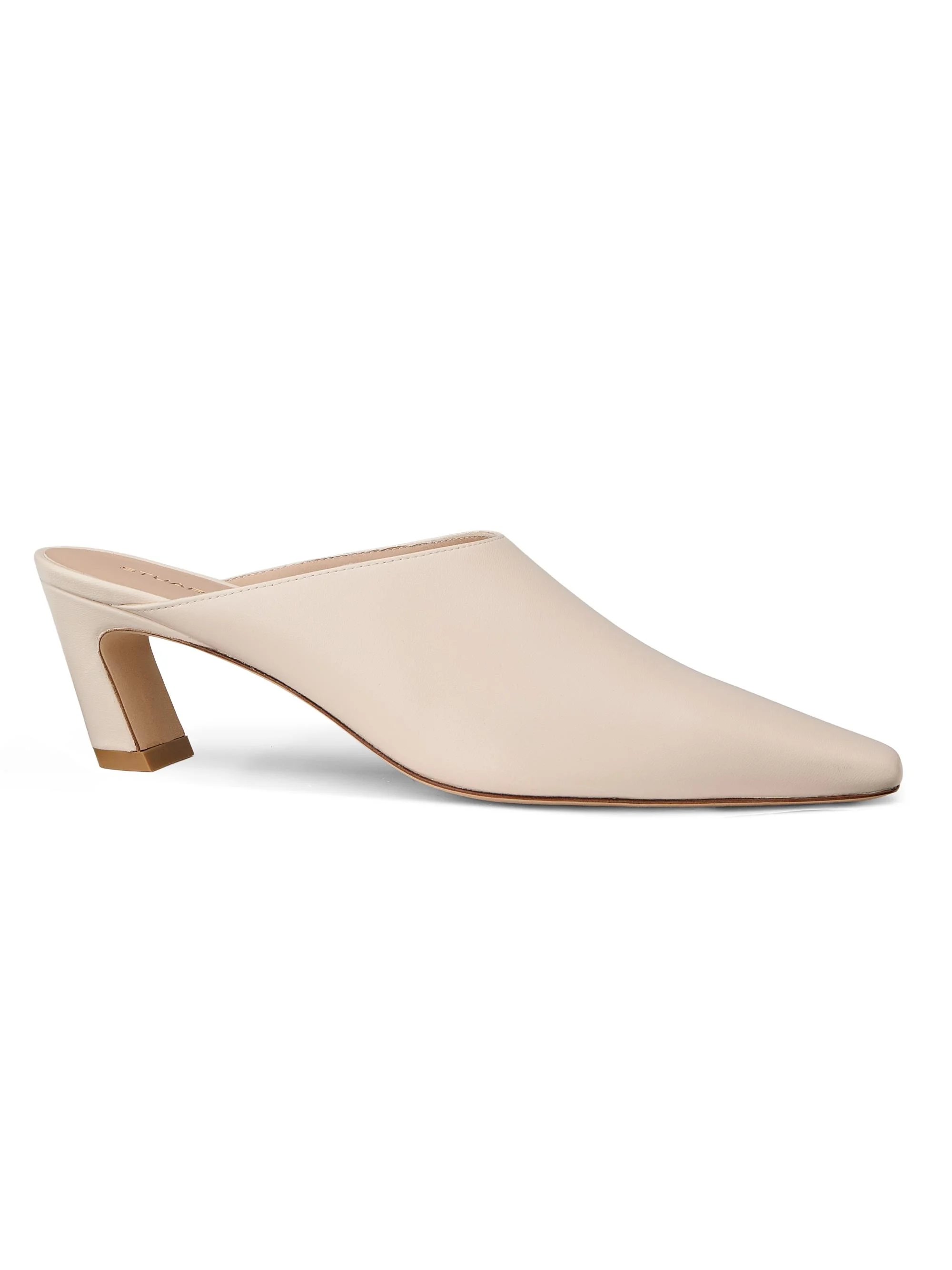 Women's Stassi 50MM Leather Mules - Linen - 1