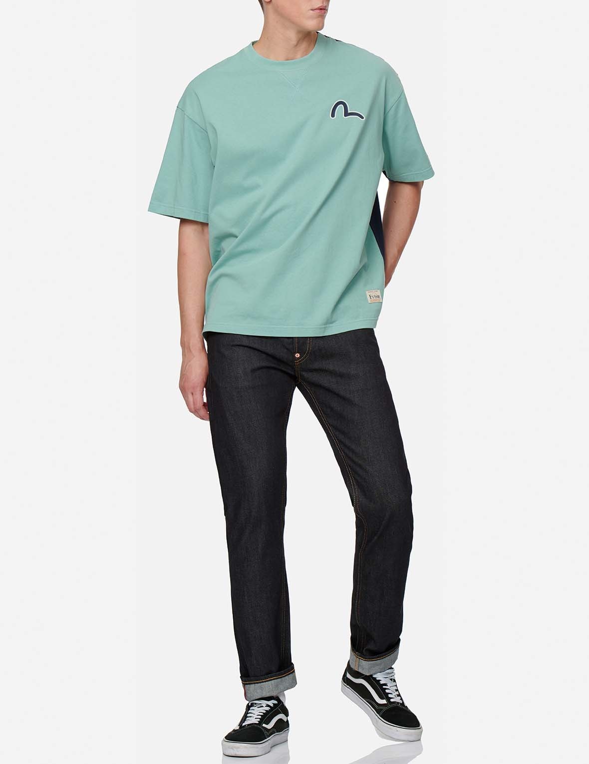 BLUE BRUSHSTROKE DAICOCK SLIM FIT JEANS #2010 - 4