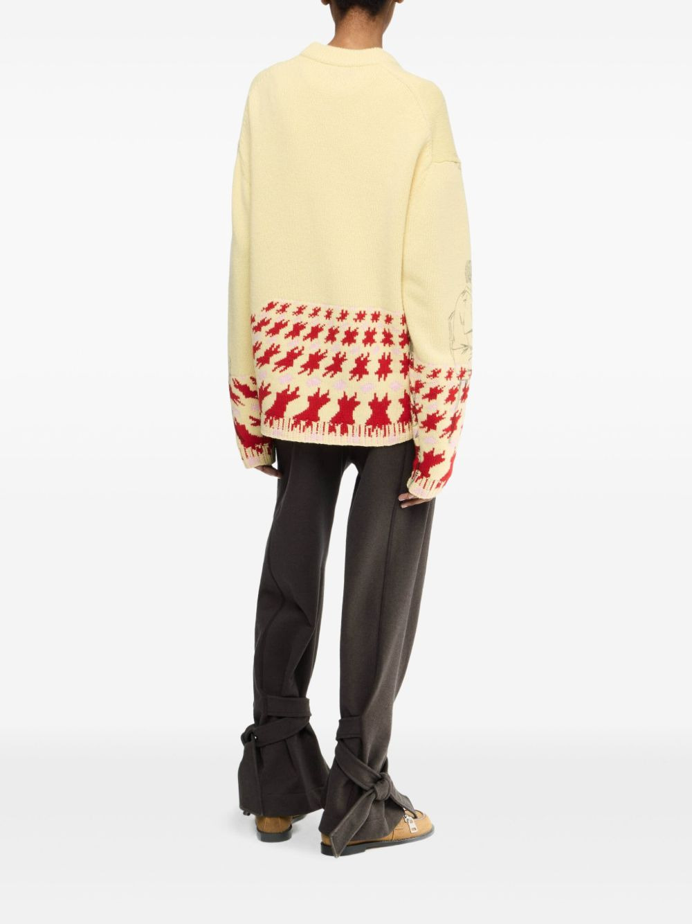 patterned-intarsia jumper - 3