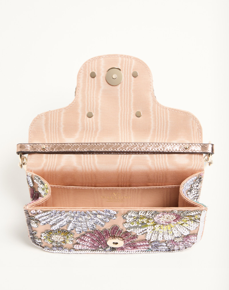 Valentino VALENTINO GARAVANI LOCÒ SMALL EMBROIDERED SHOULDER BAG WITH JEWEL LOGO outlook