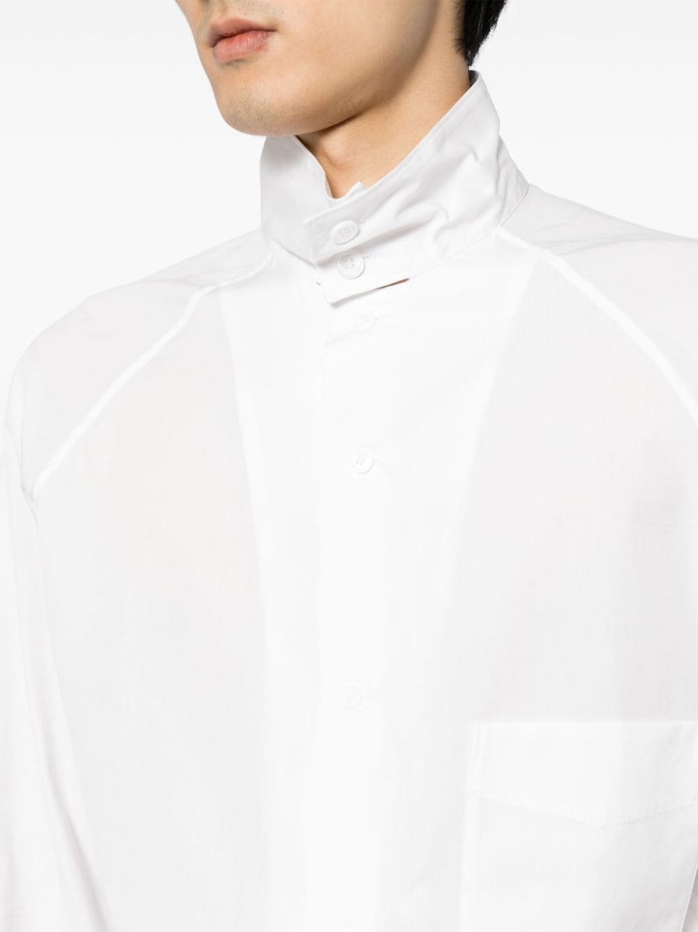 raglan-sleeves cotton shirt - 5
