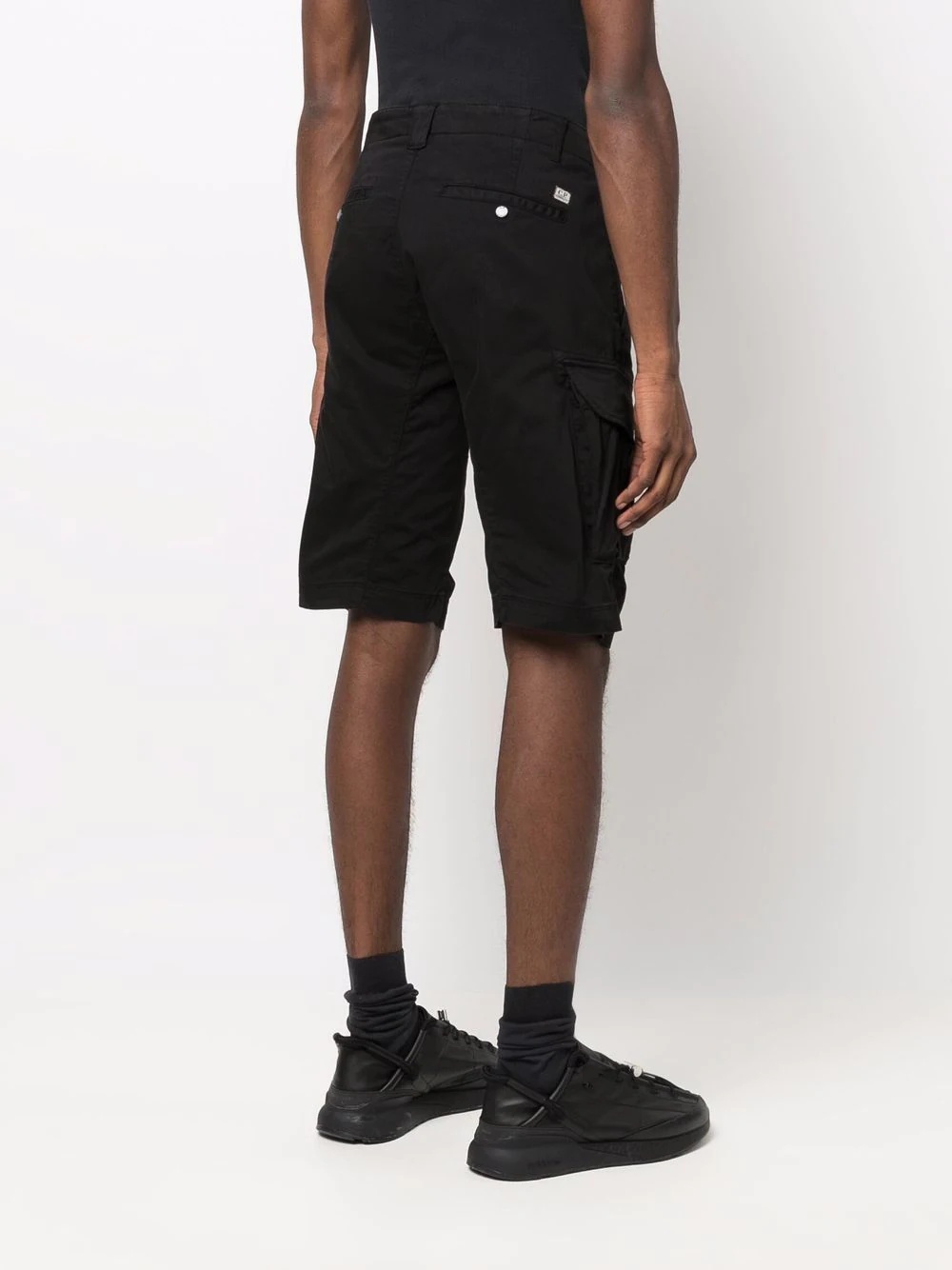 Lens-detail cotton cargo shorts - 4