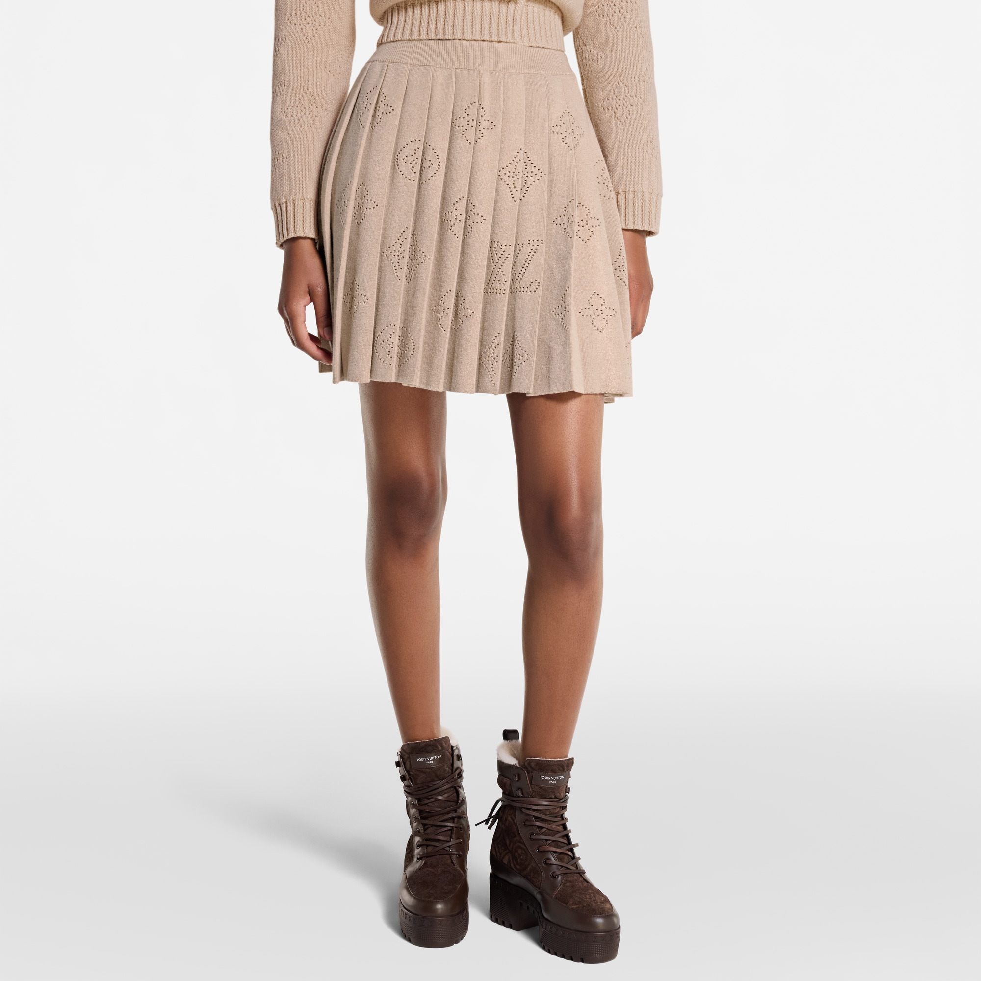 Pleated Mahina Knit Skirt - 4