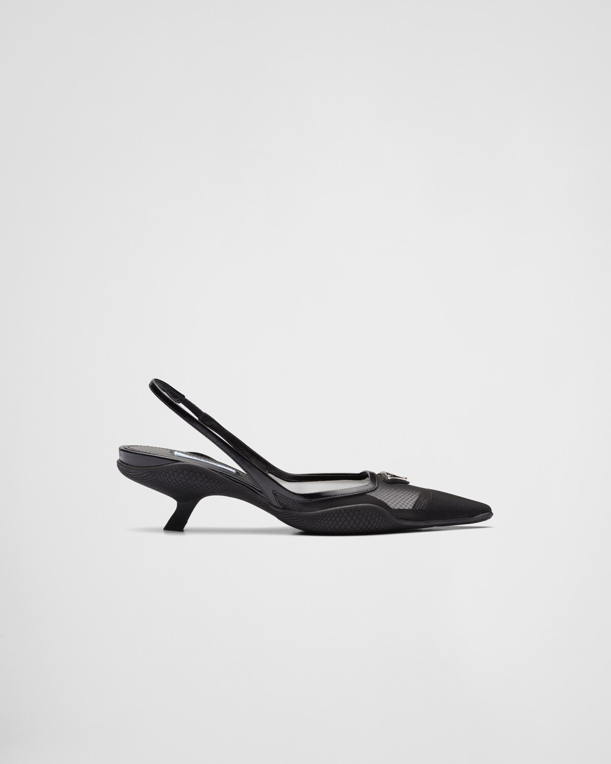 Mesh fabric slingback pumps - 1