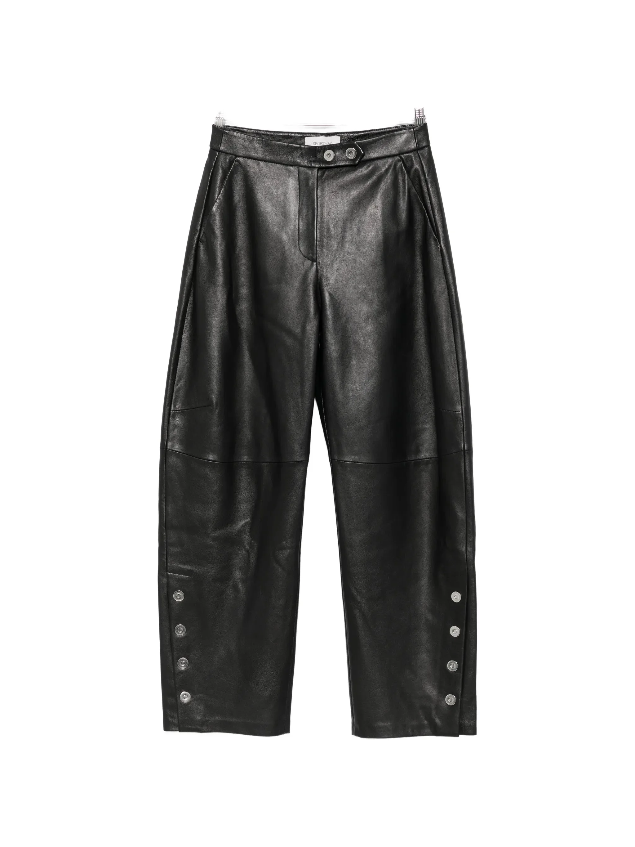 Sportmax Button-embellishment Leather Trousers - 1