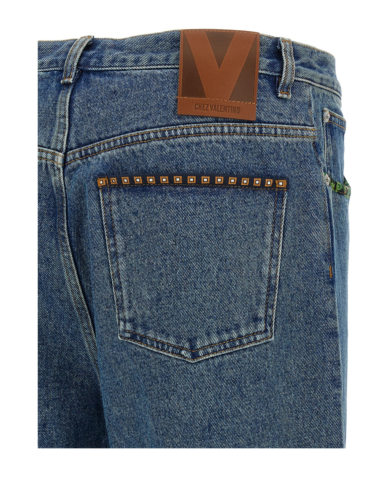 Valentino Garavani Floral Insert Jeans - 4