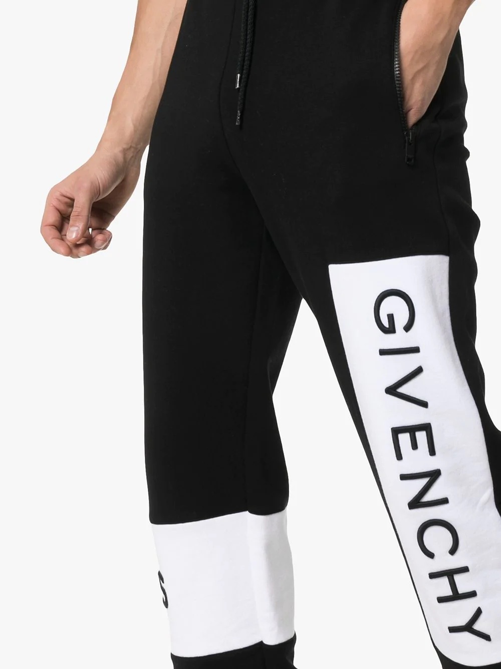 logo embroidered sweatpants - 5