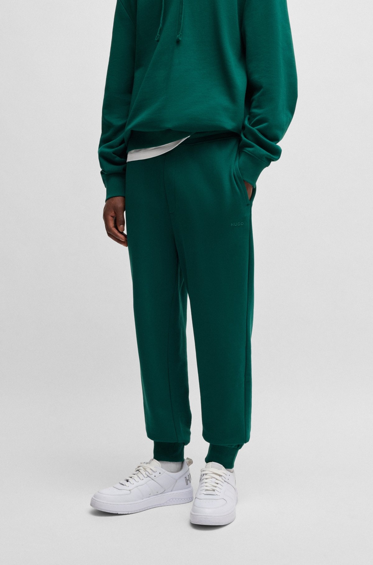 COTTON-TERRY TRACKSUIT BOTTOMS WITH LOGO PRINT - 2