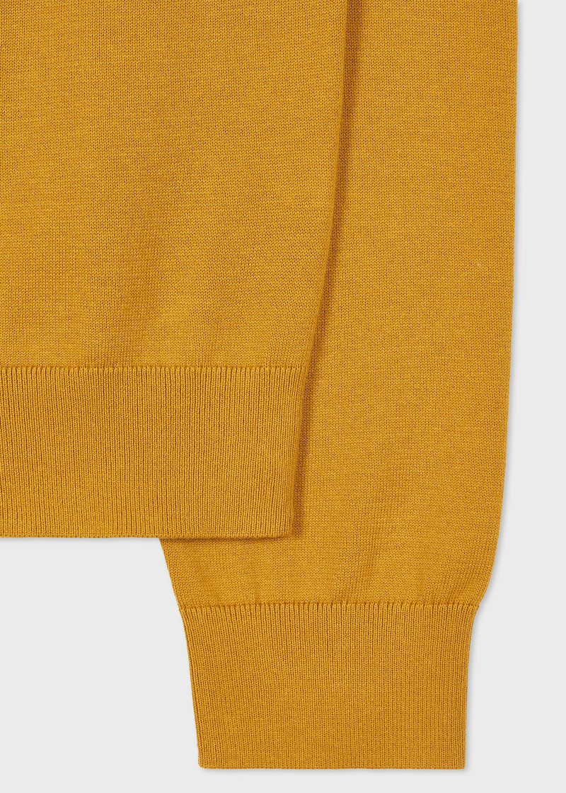 Paul Smith Yellow Ochre Organic Cotton Zebra Logo Sweater outlook