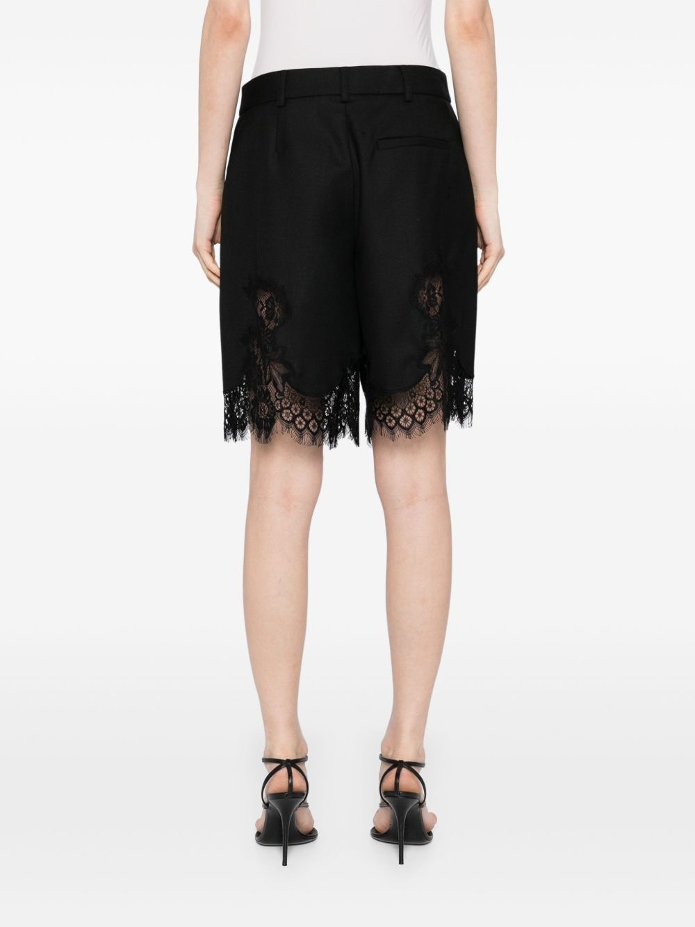 lace tailored shorts - 4