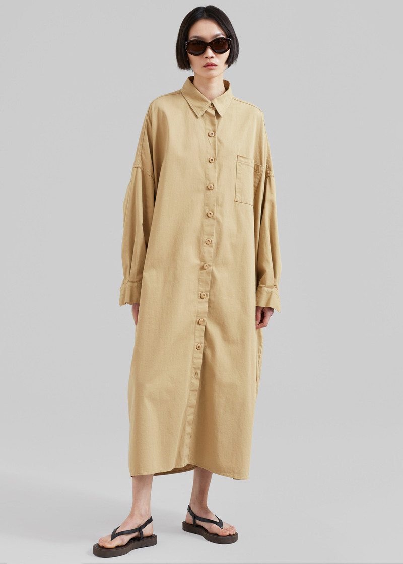 Kason Oversized Shirt Dress - Sahara 6