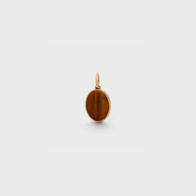 CELINE Celine Separables Small Stone Pendant in Brass with Gold Finish and Tiger Eye outlook