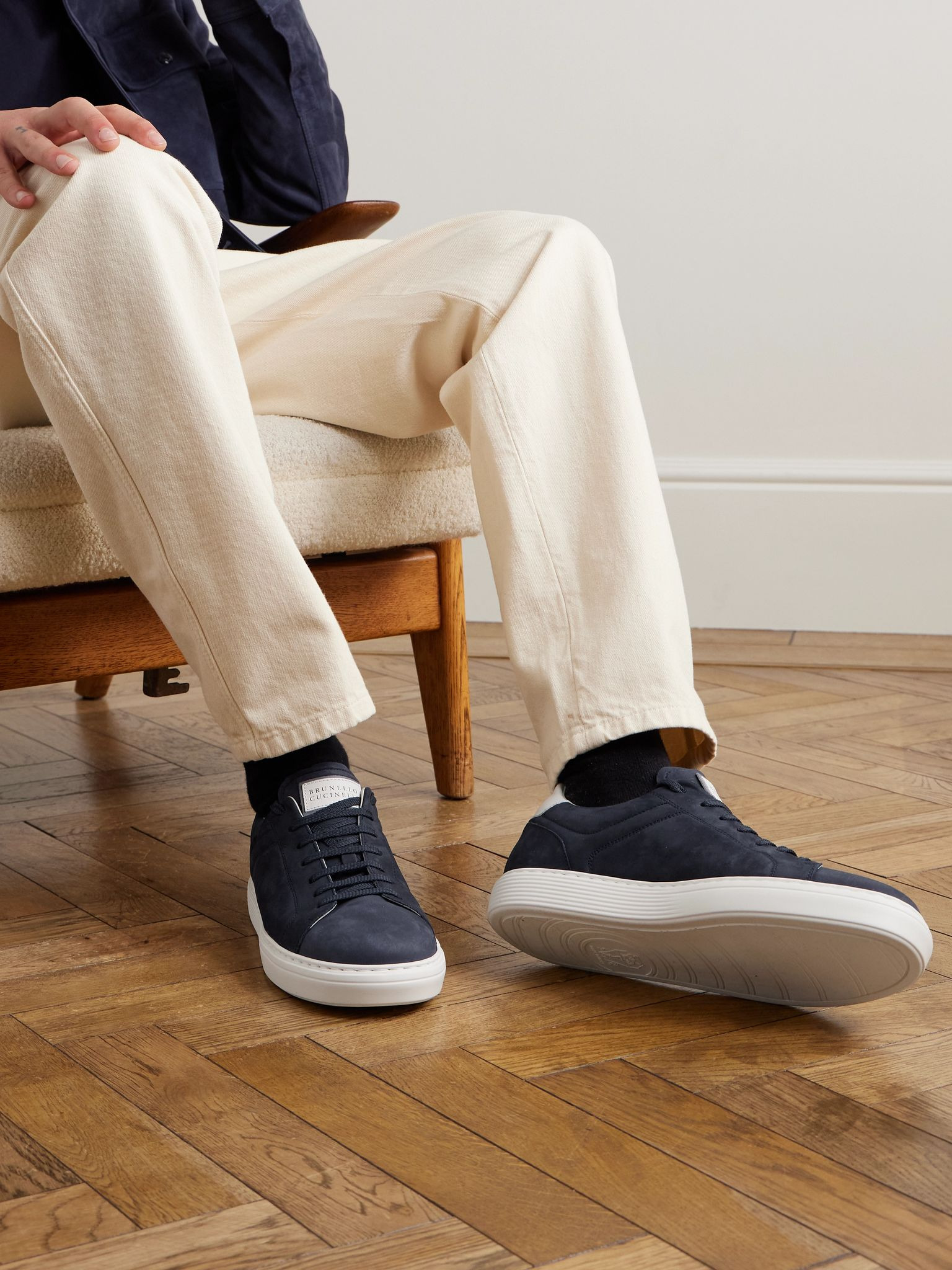 Nubuck Sneakers Navy - 2