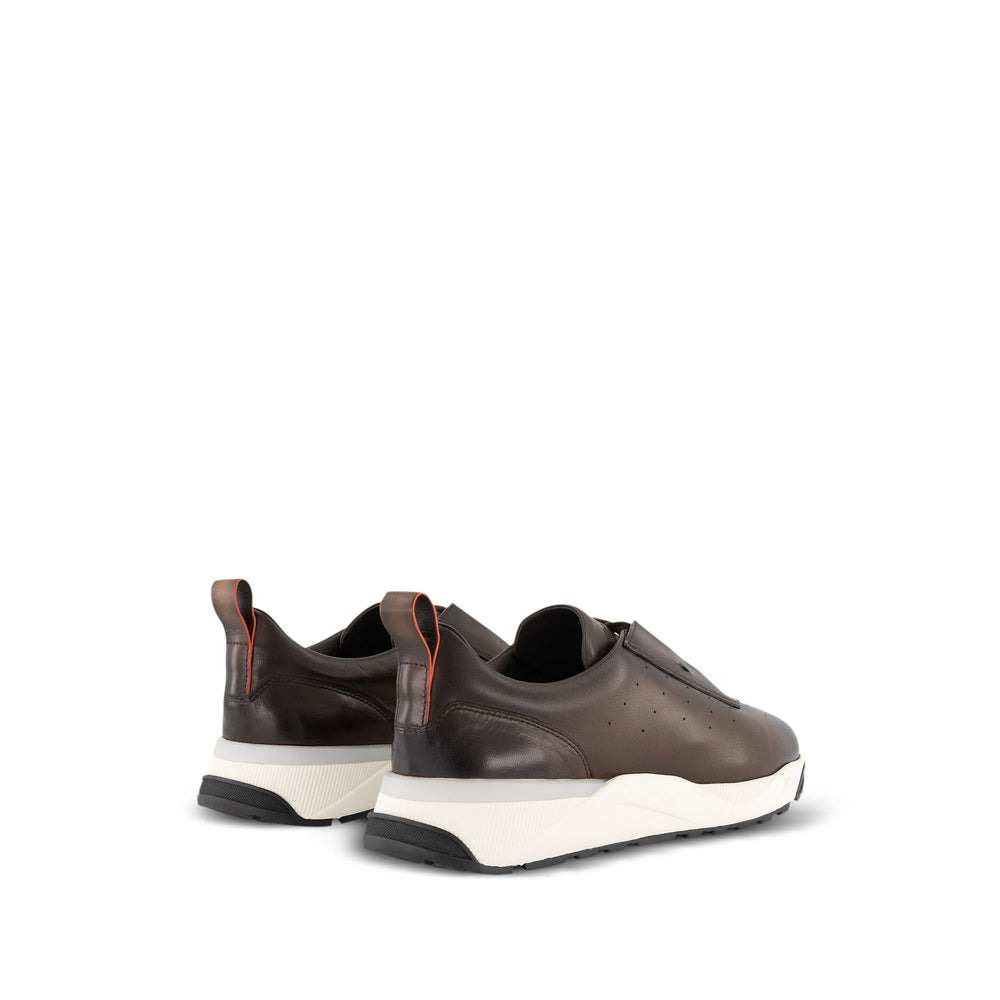 Santoni Brown Trainers - Low-Tops Men - 2