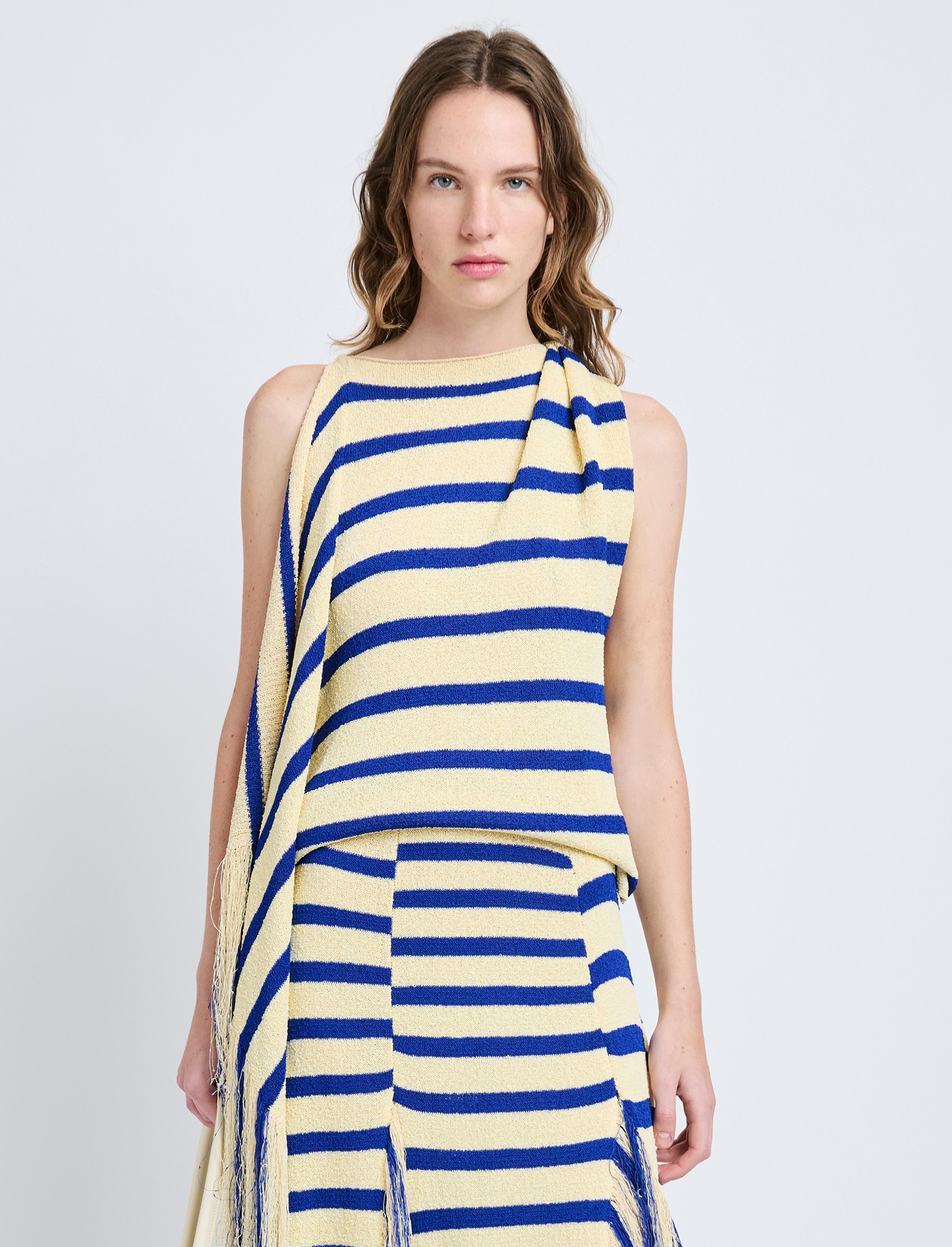 Yves Top in Stripe Fringed Knit - 2