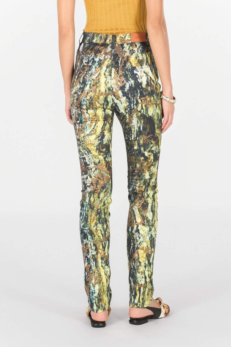 Skinny trousers with Marble print 4