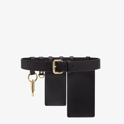 FENDI Black leather belt outlook