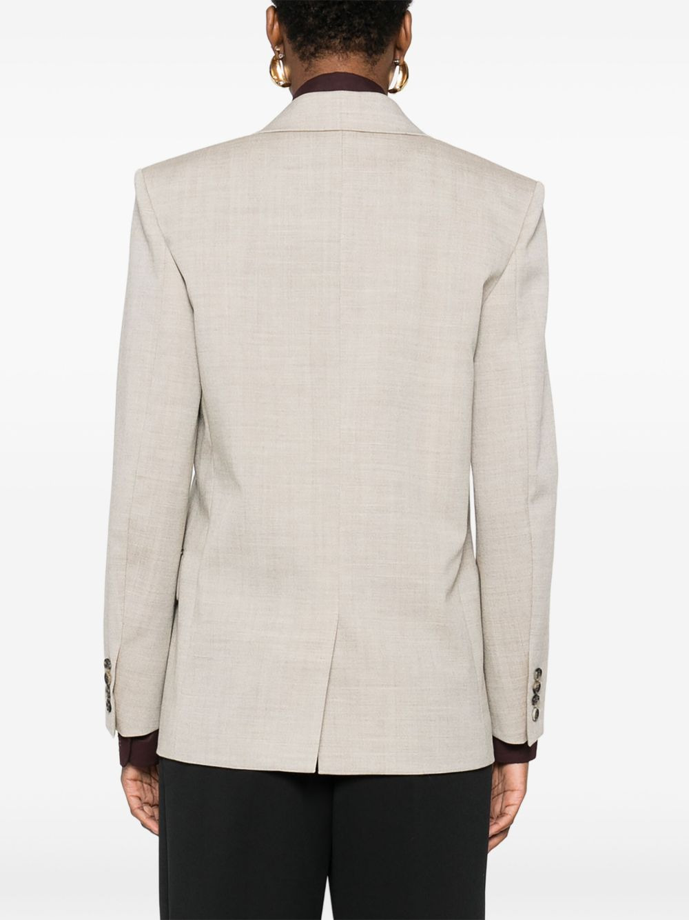 double-breasted button blazer - 4