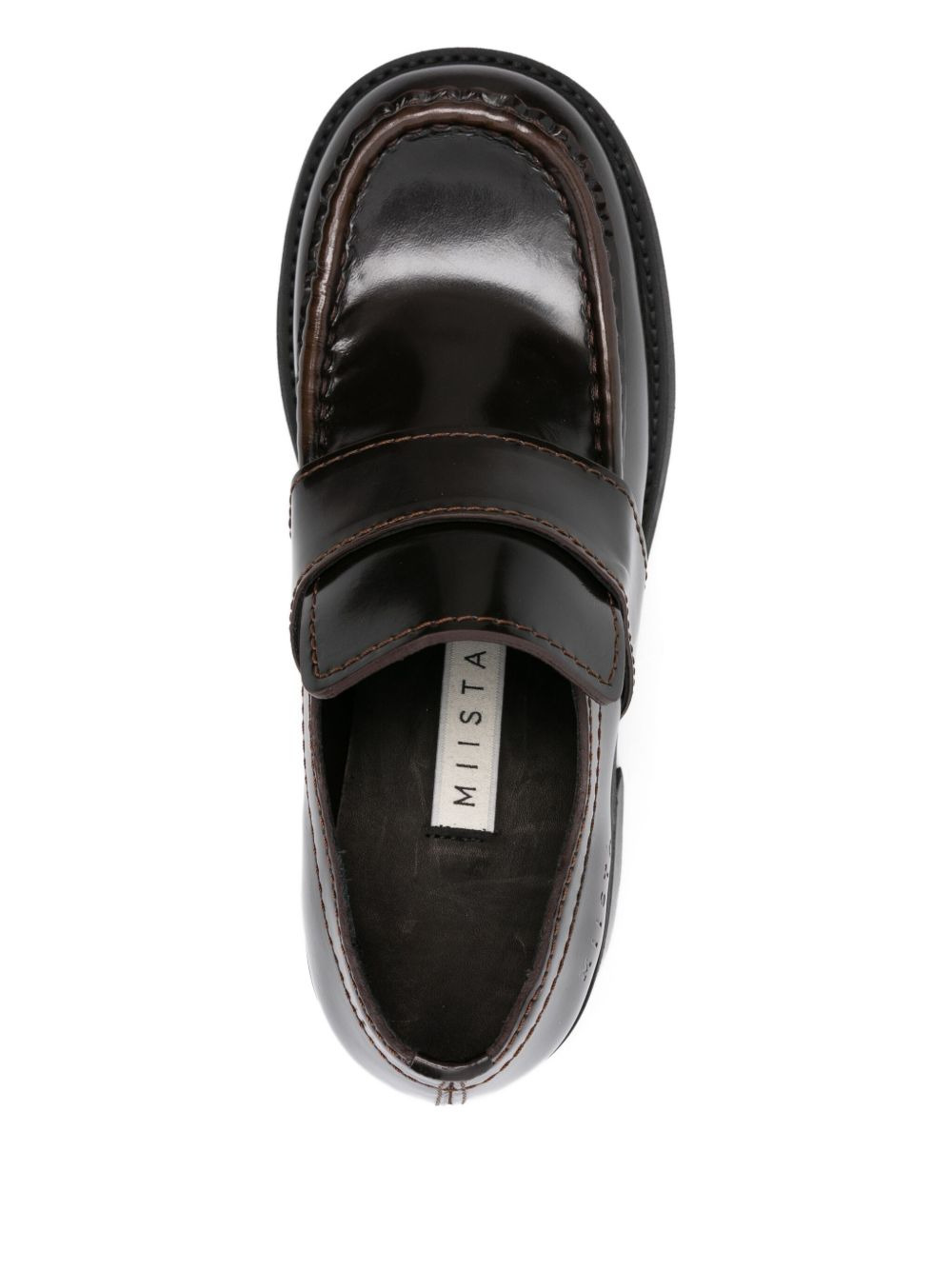 Lib leather platform loafers - 4
