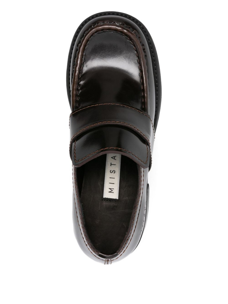 Lib leather platform loafers 4