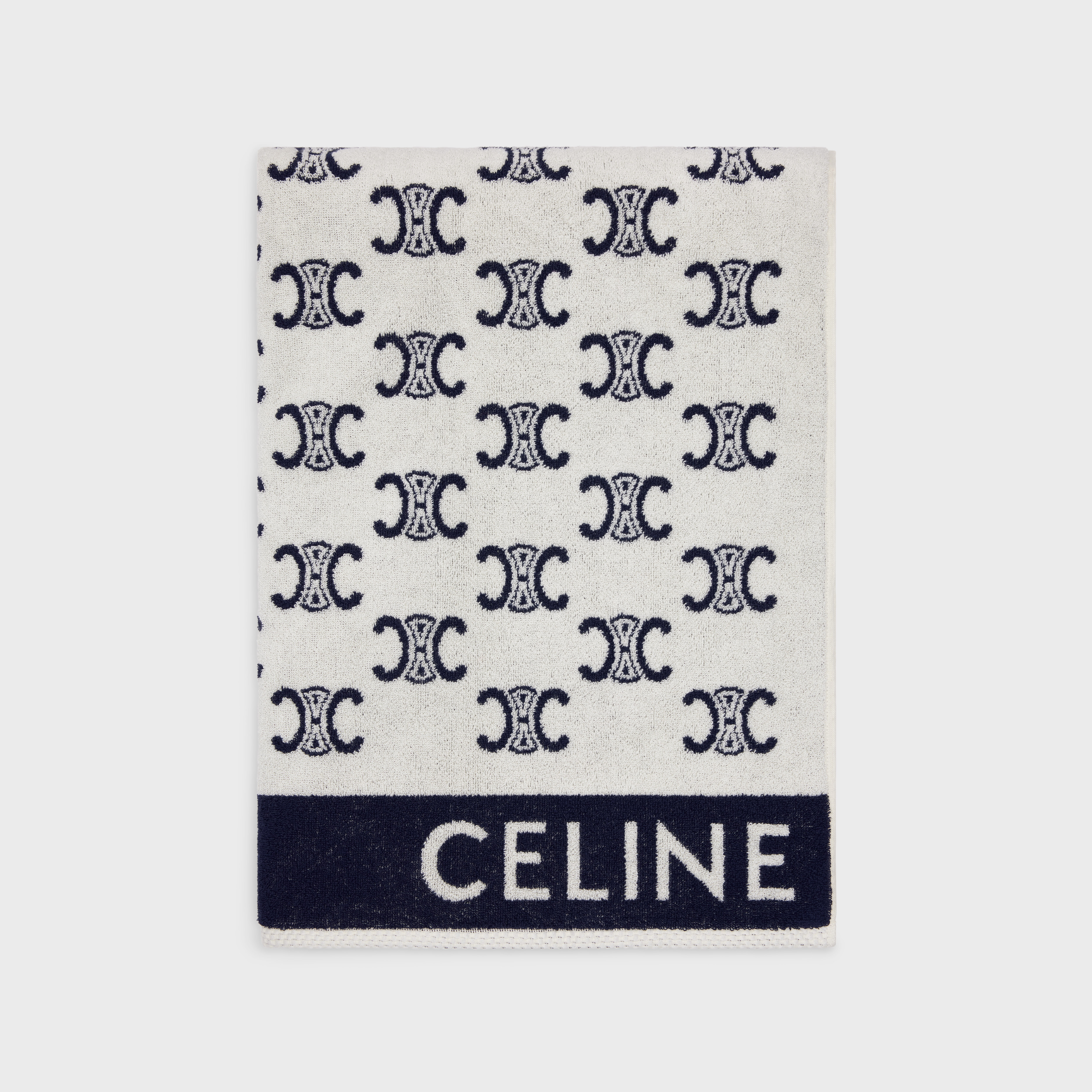 MONOGRAMMED TERRY COTTON BEACH TOWEL - 1