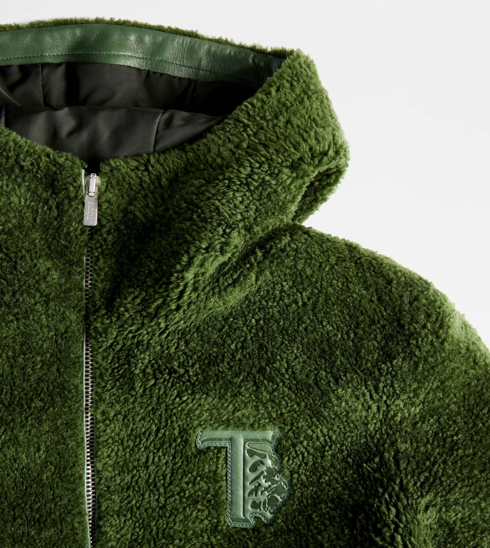 TOD'S JACKET WITH LEATHER INSERTS - GREEN - 6