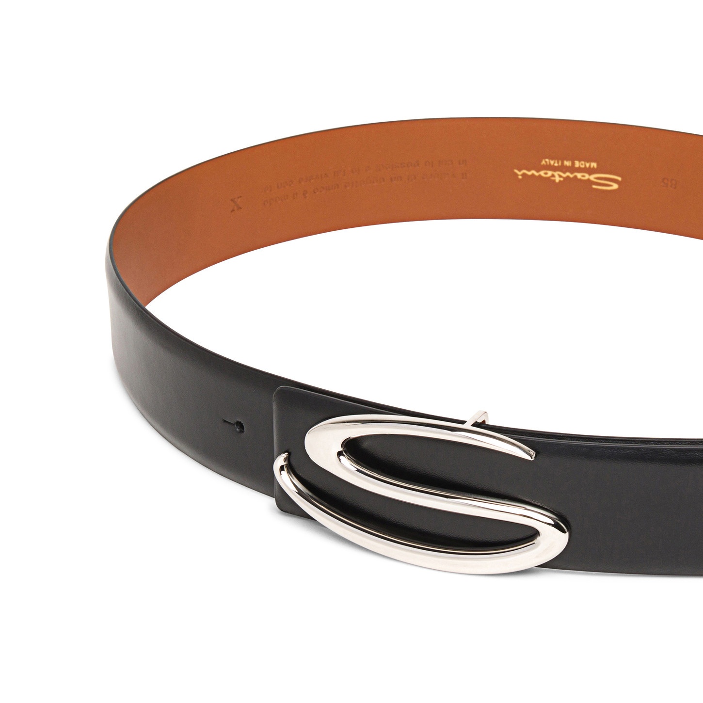 Black leather belt strap - 3