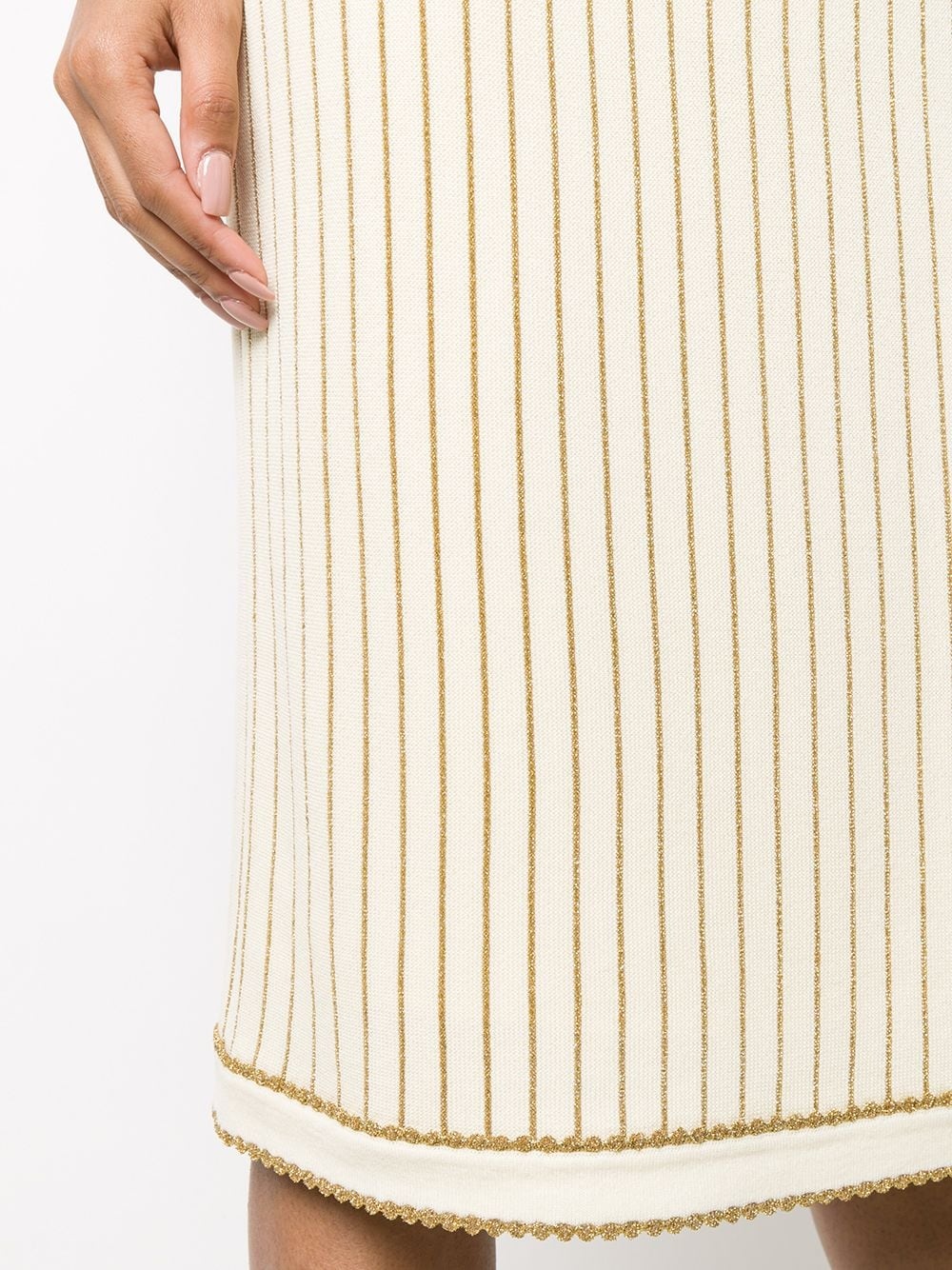 pinstripe midi skirt - 5