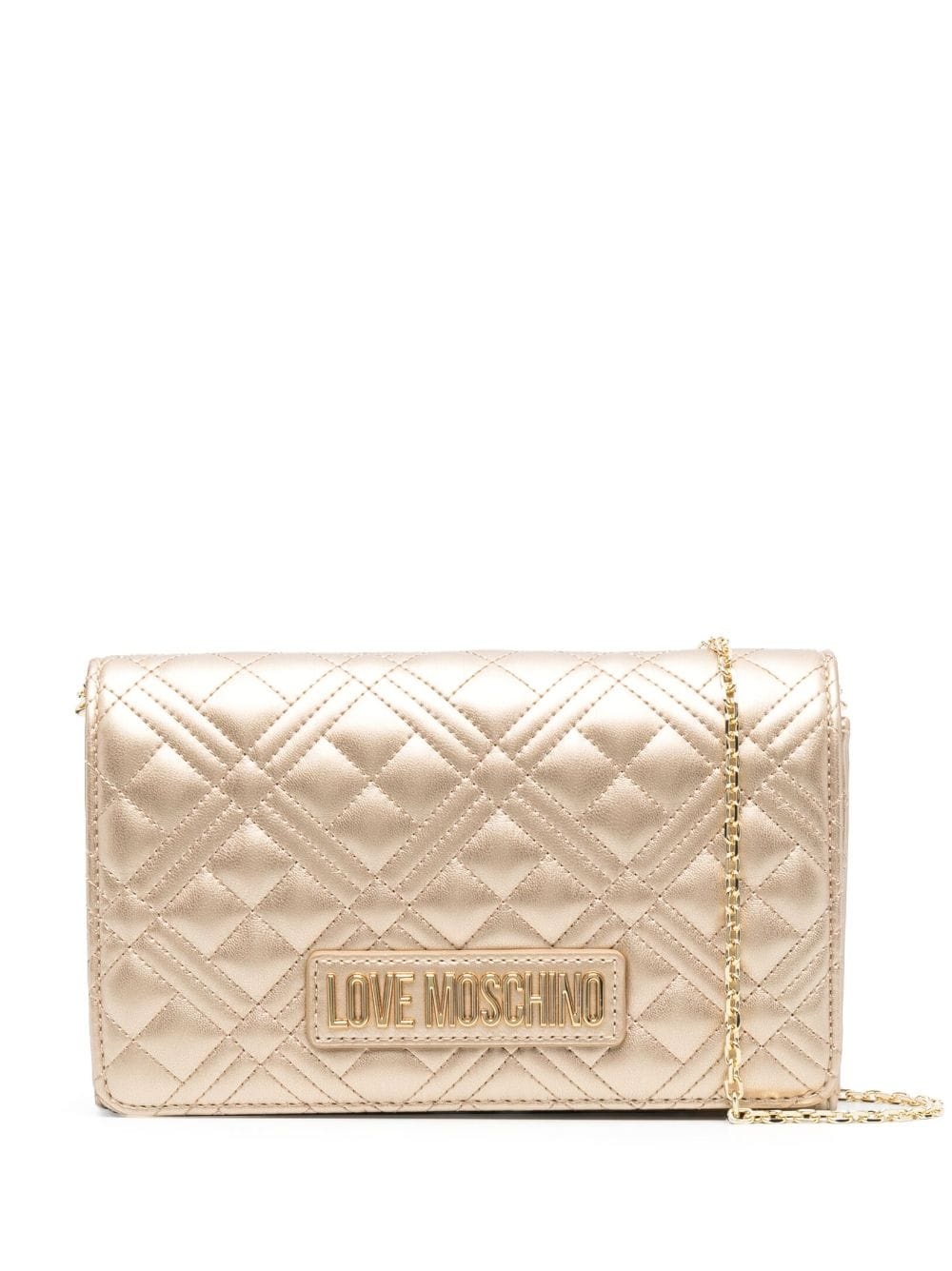 diamond-quilted crossbody bag - 1